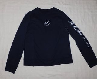 Jersey Hollister Manga Larga Azul