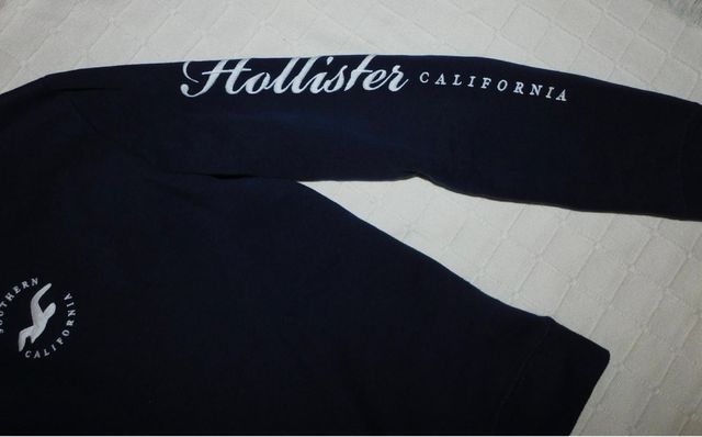 Jersey Hollister Manga Larga Azul