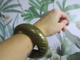 Bracciale rigido Ottone Vintage Etnico Tribale