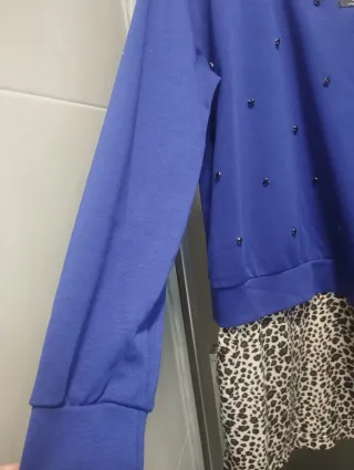 Vestido mujer talla 44 azul y estampado