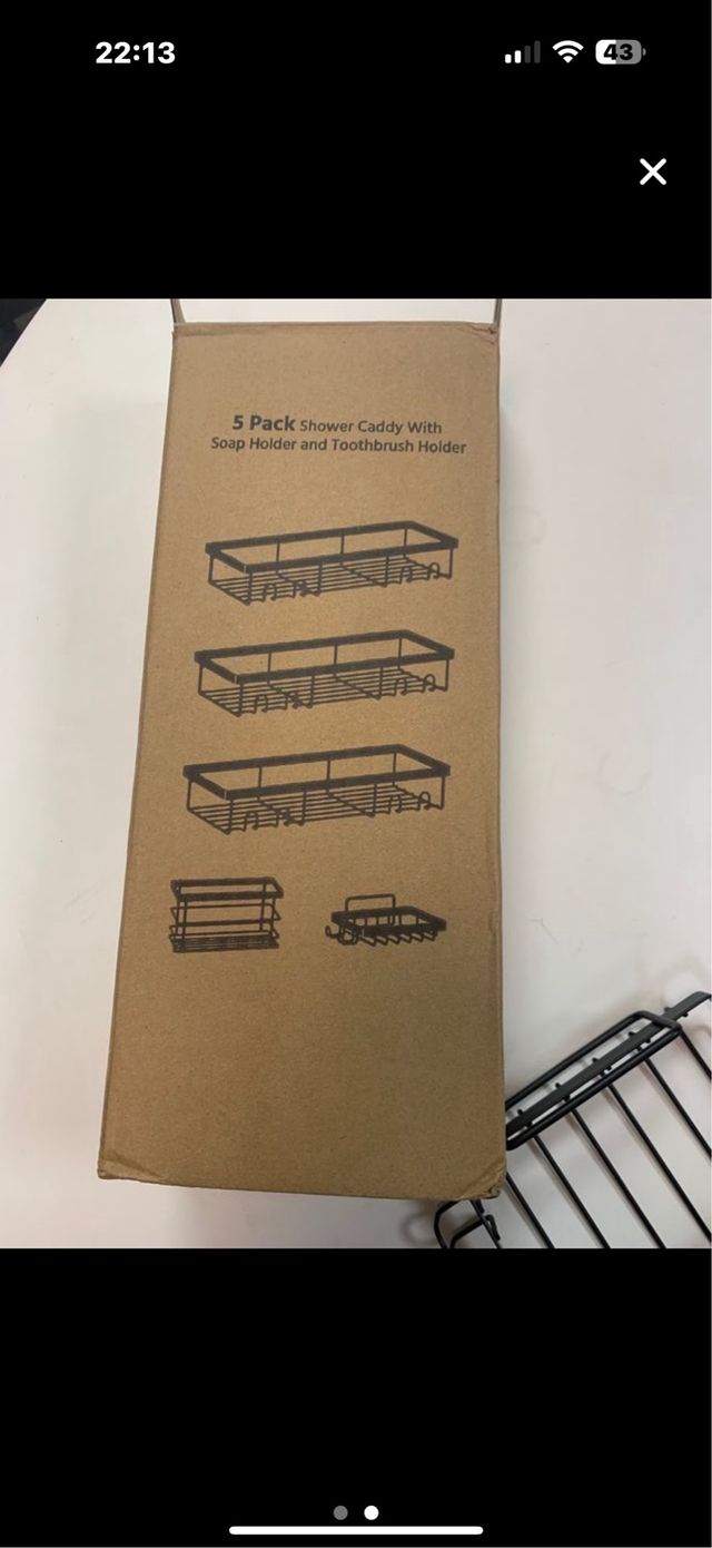 Estantería Ducha Metal Pack 5