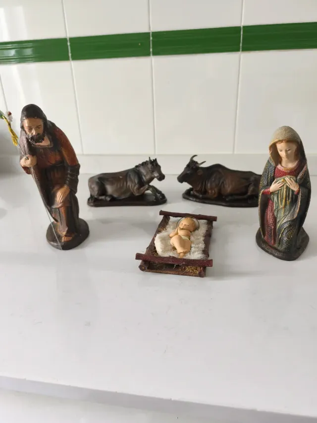 Portal de Belén terracota antiguo