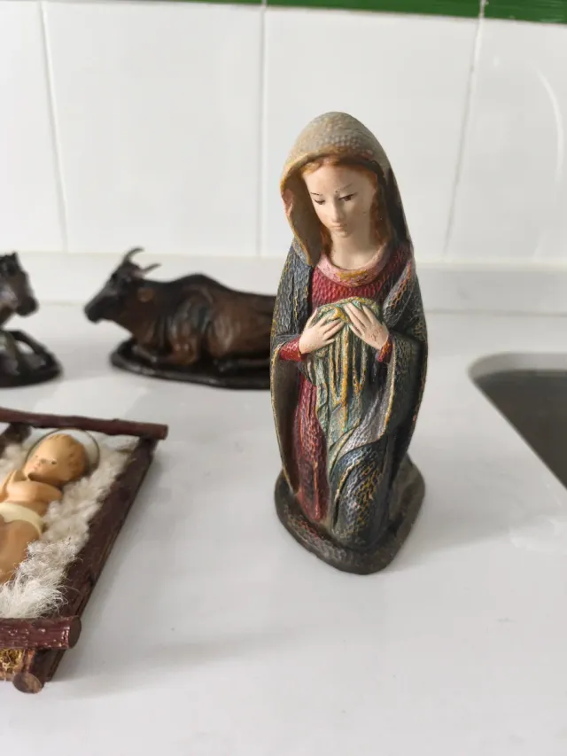 Portal de Belén terracota antiguo