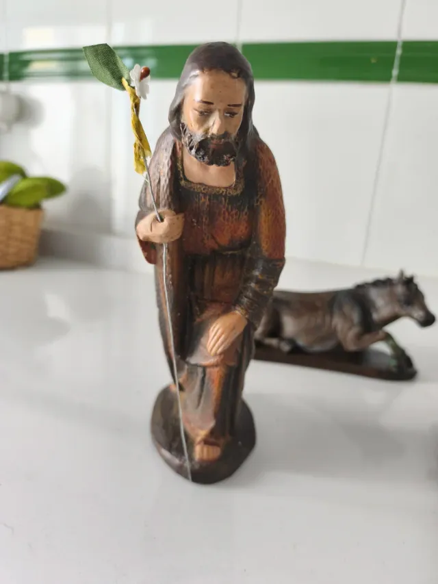 Portal de Belén terracota antiguo