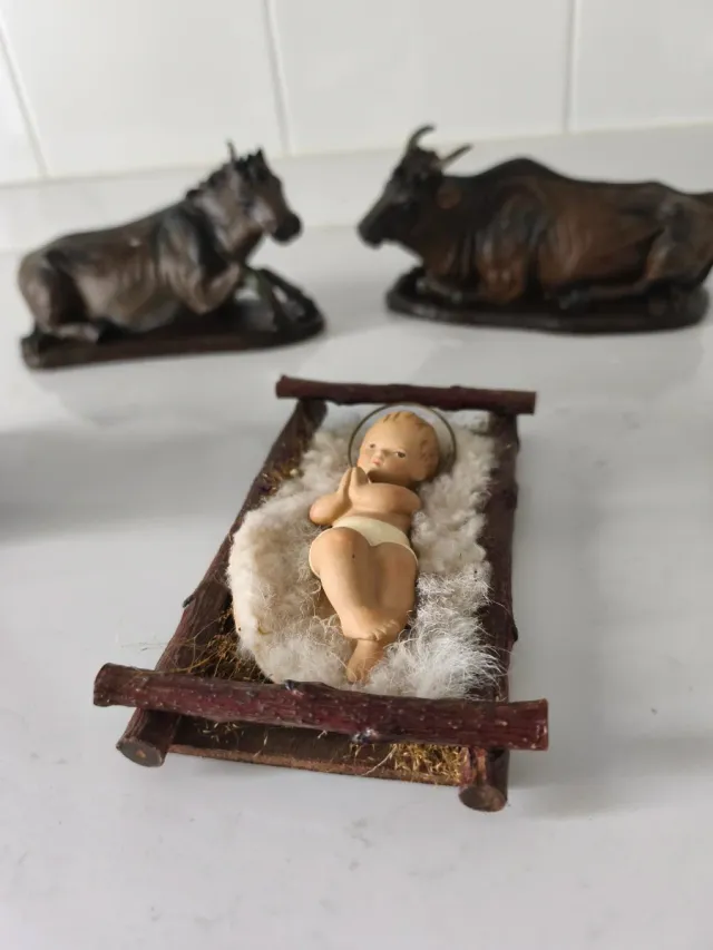 Portal de Belén terracota antiguo