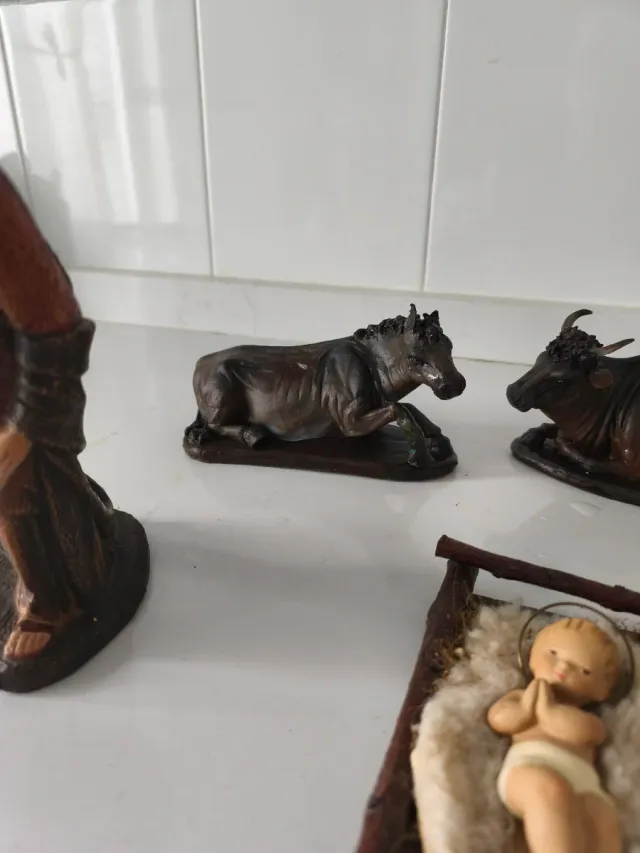 Portal de Belén terracota antiguo