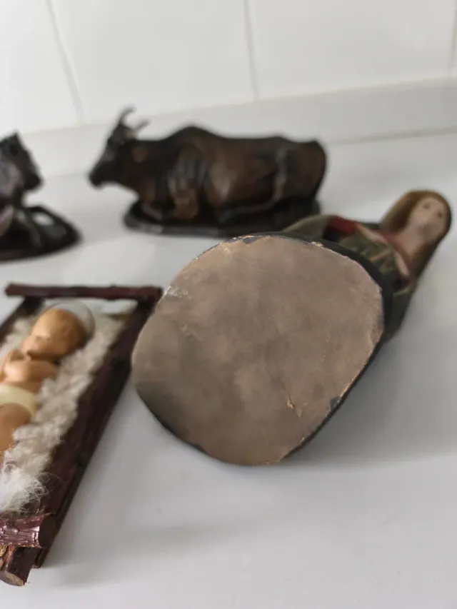 Portal de Belén terracota antiguo