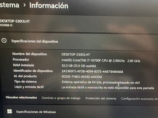 PC Sobremesa ASUS Negro