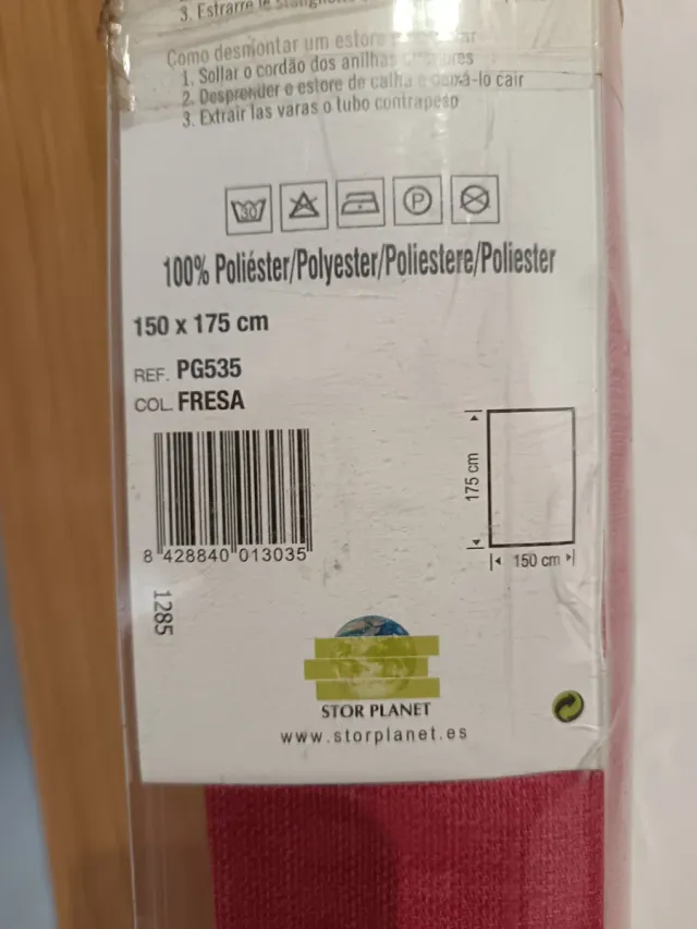 Cortina Polyester Roja