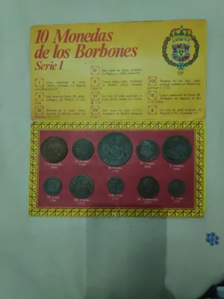 Album Chokilates Las monedas de los Borbones Serie