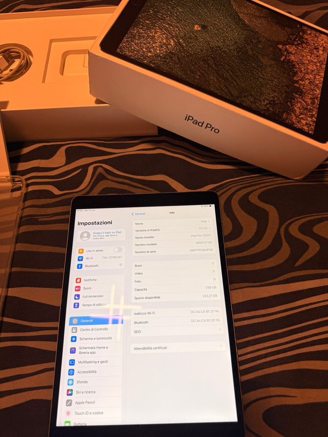 iPad Pro 10.5 256GB Wi-Fi Argento