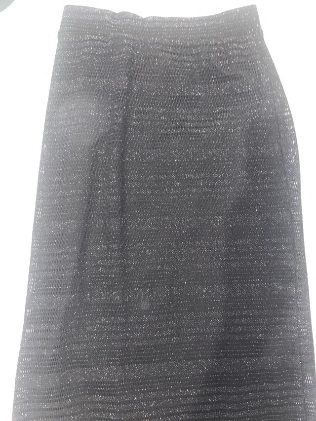 Falda Mango Larga Brillante Negra