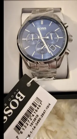 Reloj Hugo Boss Cronógrafo Azul y Plateado