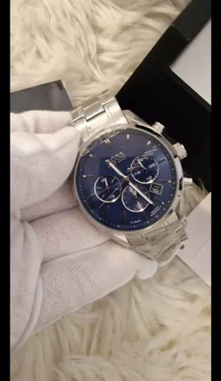 Reloj Hugo Boss Cronógrafo Azul y Plateado