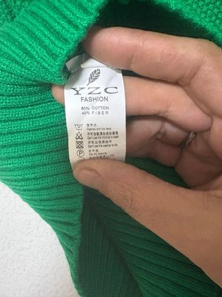 Chaleco de punto verde Talla S