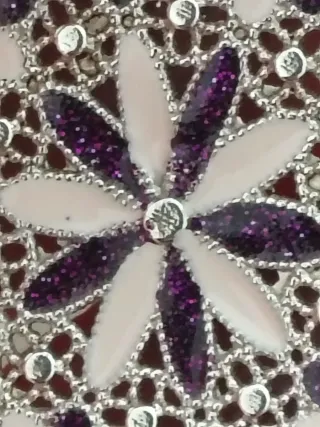 Orecchini filigrana viola e argento