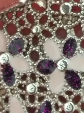 Orecchini filigrana viola e argento