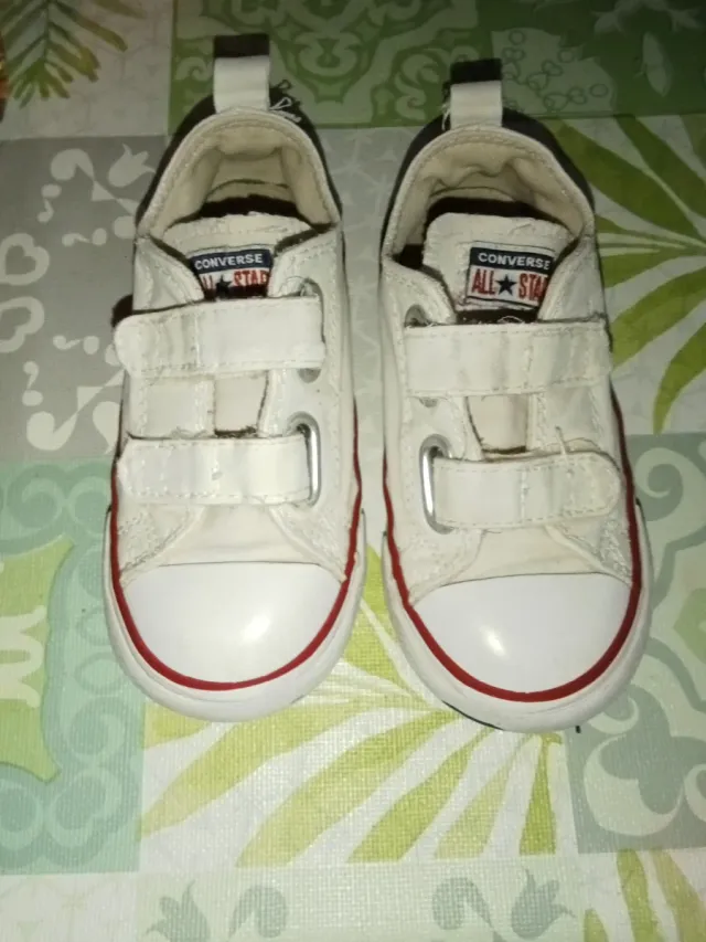 Converse Talla 24 Blancas Velcro
