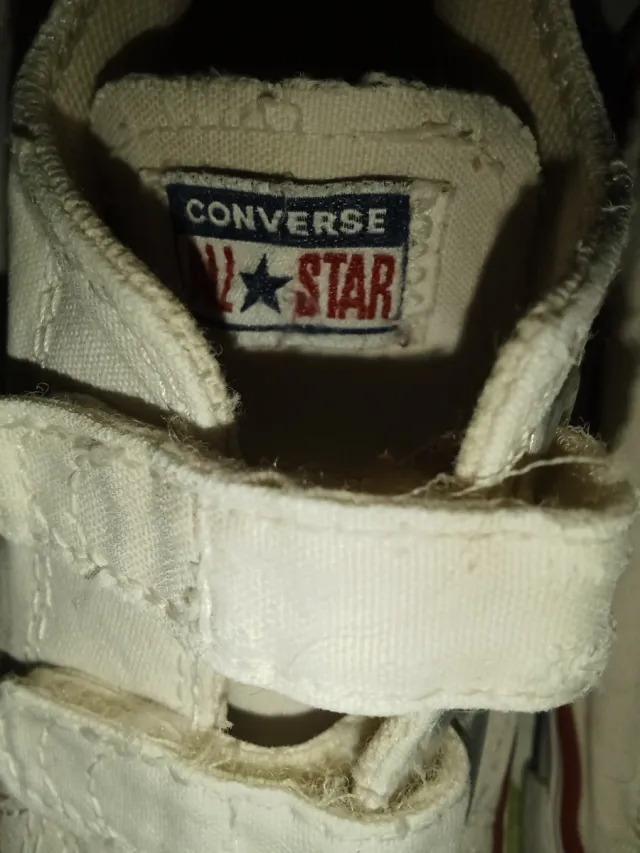 Converse Talla 24 Blancas Velcro