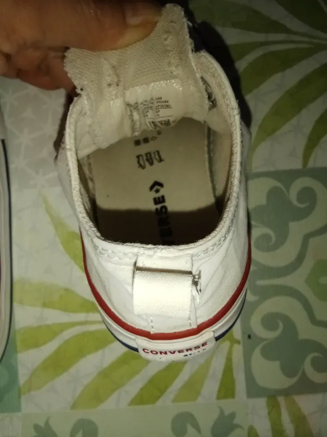 Converse Talla 24 Blancas Velcro