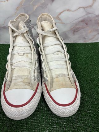 Converse Glitter Argento Tg 36