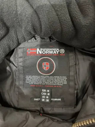 Anorak Geographical Norway Hombre Negro