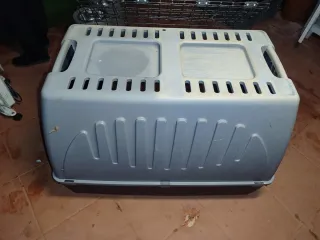 Transportín perro grande beige y negro