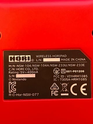 Mando Nintendo Mario Rojo