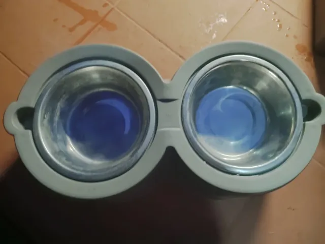 Comedero doble para perro elevado