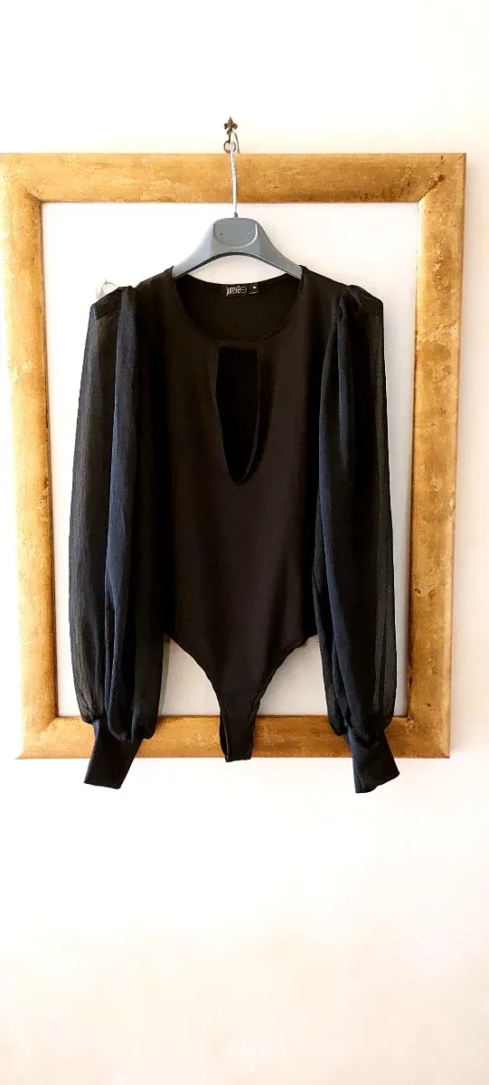 Body donna  Jurere tg S Nero con scollo a V