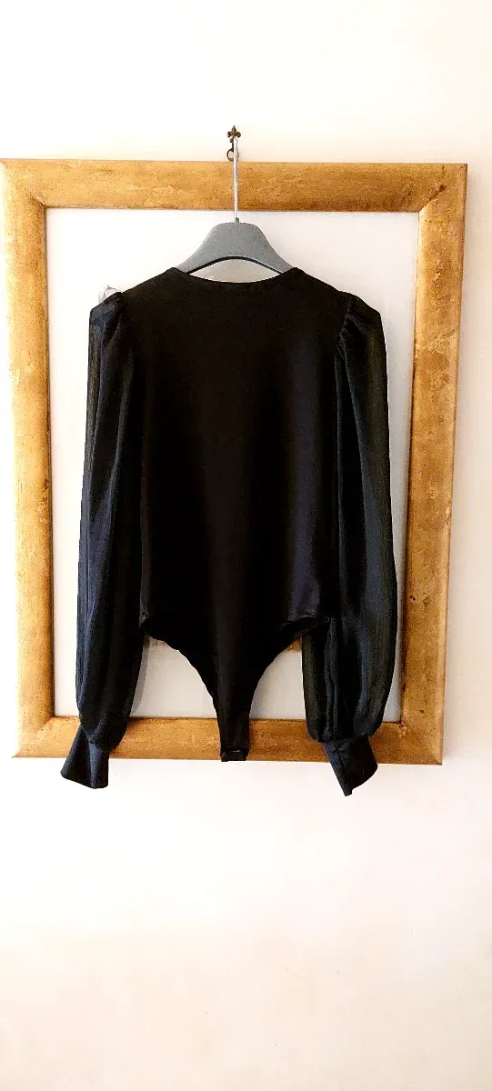 Body donna  Jurere tg S Nero con scollo a V