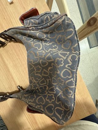 Bolso Tous lona marrón y dorado
