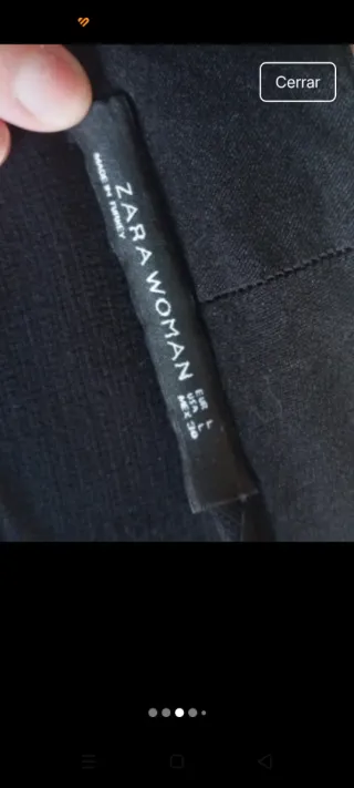 Blusa Zara Woman Negra Talla L