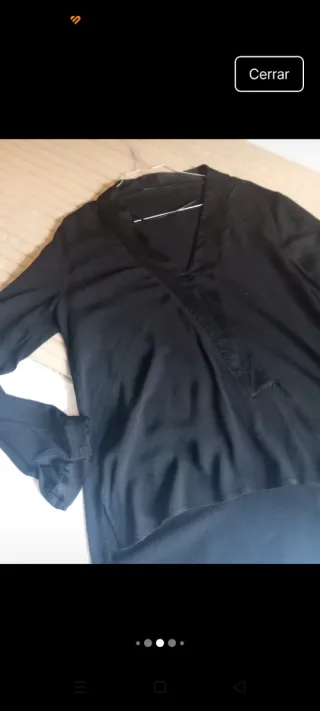 Blusa Zara Woman Negra Talla L