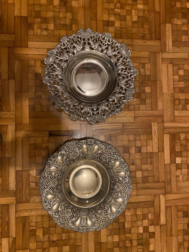 Bandejas de alpaca plateada