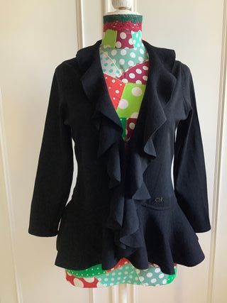 Chaqueta Carolina Herrera Negra con Volantes
