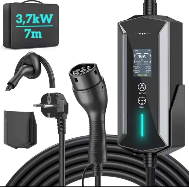 Caricabatterie per auto elettrica Tipo 2 3.7kW 7m