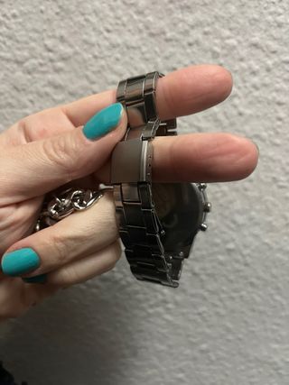 Reloj Geneva Negro y Plateado