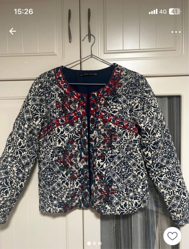 Chaqueta acolchada estampada