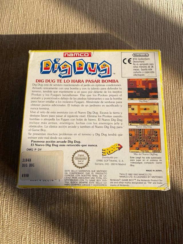 Dig Dug Game Boy Namco Nintendo erbe