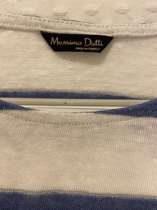Camiseta lino rayas Massimo Dutti