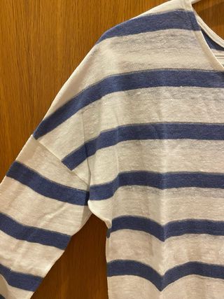 Camiseta lino rayas Massimo Dutti