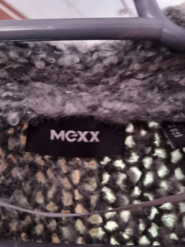 Chaleco de lana Mexx gris y beige