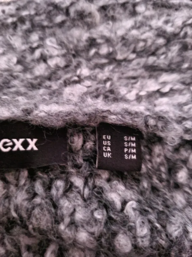 Chaleco de lana Mexx gris y beige