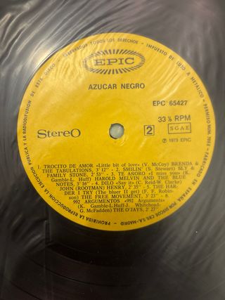 Vinilo Azúcar Negro - R&B & Soul