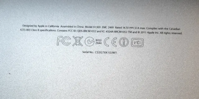 MacBook Air 13 2011 Poco Uso