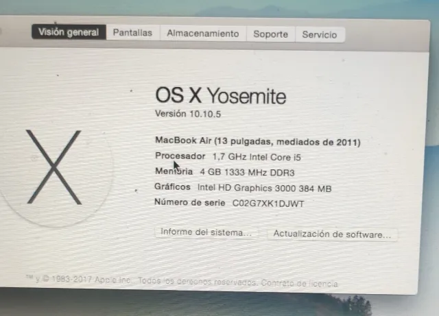 MacBook Air 13 2011 Poco Uso