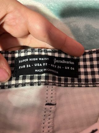 Vaqueros de cuadros blanco y negro