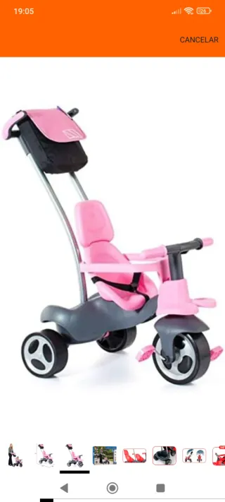 Triciclo infantil Molto evolutivo rosa