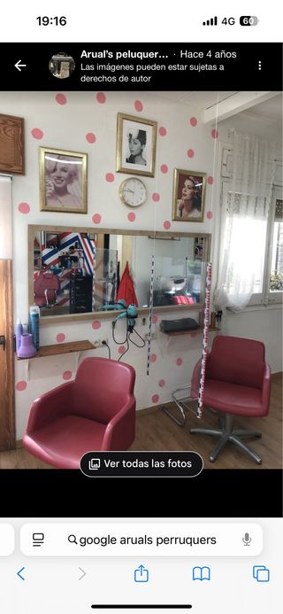 2 sillones de peluquería y 1 sillón de barbería